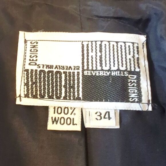 Y2K Theodore Black Moto Jacket 100% Wool Size Small - Picture 7 of 7